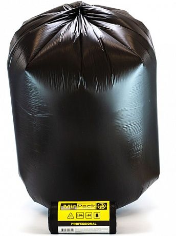 Мешки для мусора 120 л, 12 мкм, черные, в рулоне 50 штук, 70x110 см - Вид 2