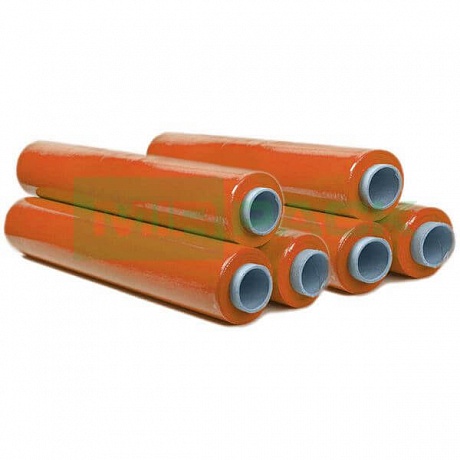 Стрейч пленка ручная 500 мм 20 мкм 1 кг оранжевая - Вид 1