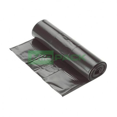 Мешки для мусора 180 литров, 35 мкм, 10 шт, ПВД, черные - 2х слойные - Вид 1