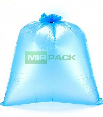 Мешки для мусора с завязками 120 л, 15 мкм, 10 шт, ПНД, синие, VIP - Вид 3