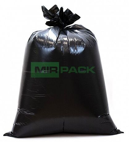 Мешки для мусора 240 л, 50 мкм, ПВД, черные, в рулоне 10 штук, 93х125 см, EXTRA Black - 2 слоя, прочные, строительные - Вид 3