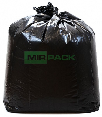 Мешки для мусора 300 л, 70 мкм, ПВД, в рулоне 10 штук, плотные, строительные, черные, 2 слоя, 100x140 см - Вид 4