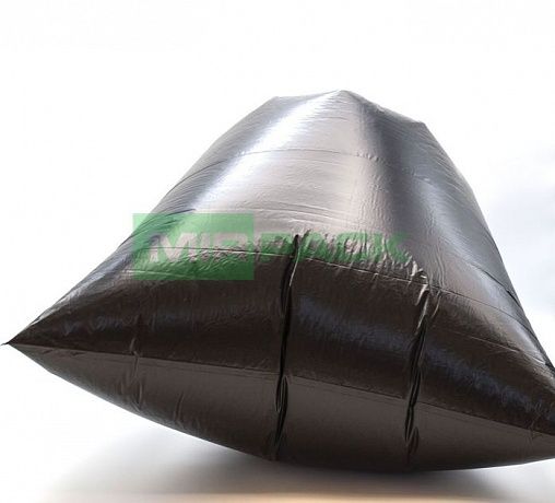 Мешки для мусора 60 литров с завязками, 30 мкм, в рулоне 10 штук, ПСД, черные 50х60 см, 3 слоя, Deluxe - Вид 4