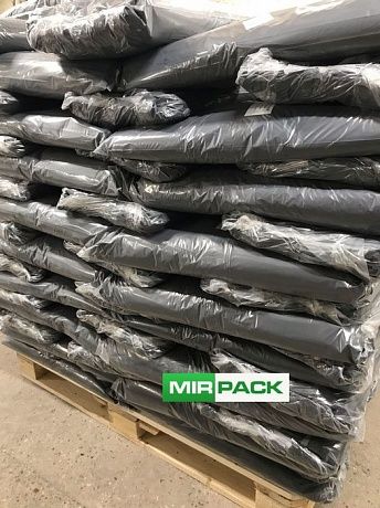 Мешки для мусора 120 л, 80 мкм, ПВД, 100 шт. черные, 2х слойные - Вид 6